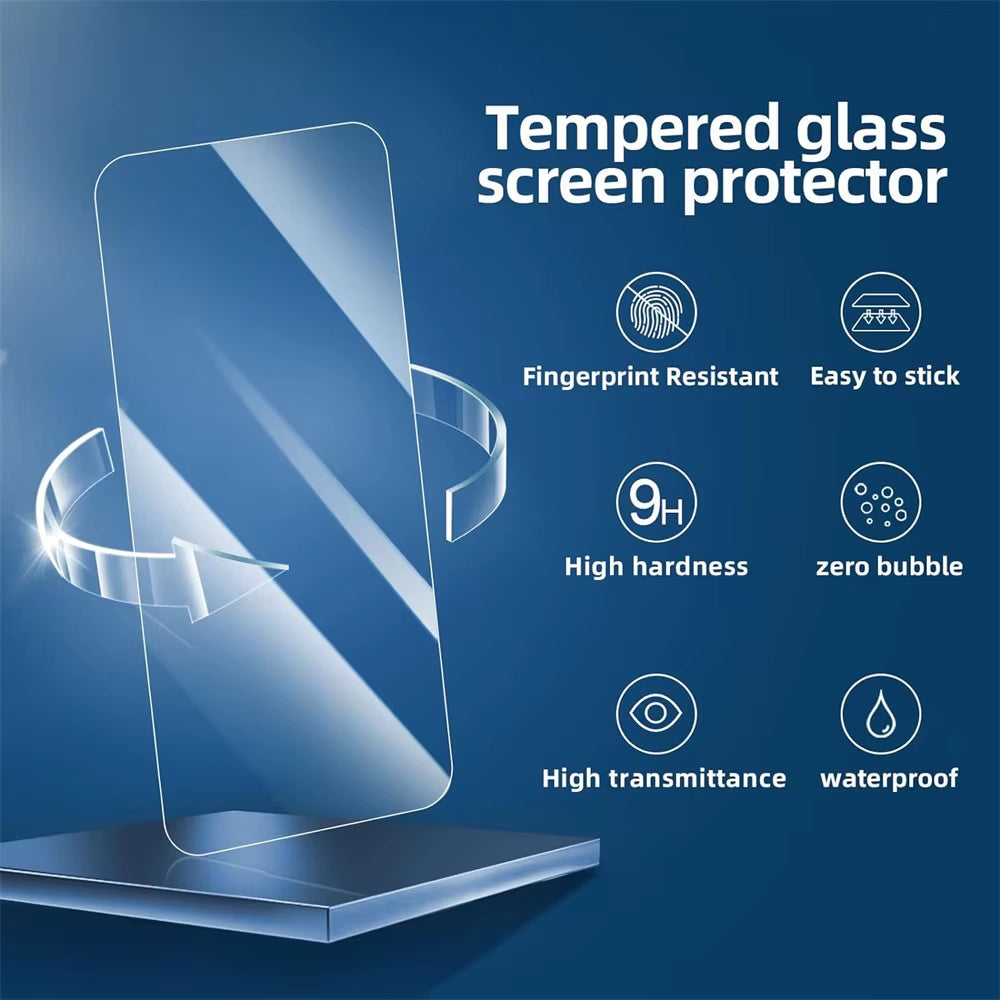 9H Camera Lens & Screen Protector for Iphone 17 16 15 Pro Max Tempered Glass for Apple Iphone 15 14 13 Pro Screen Protectors Iphone15 plus Pelicula Cristal Temperado Iphone16 Phone Front Film Iphone 11 12 13 Mini Verre