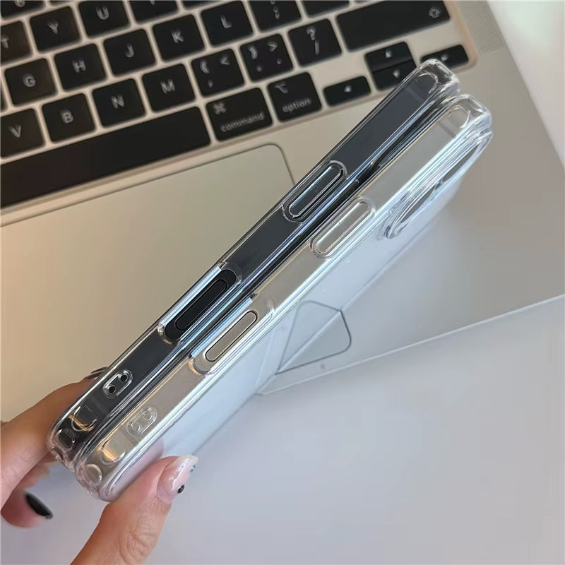 Crystal Transparent for Magsafe Magnetic Case for Iphone 17 17Pro 17 Pro Max 17 Air Clear Shockproof for Wireless Charge Cover