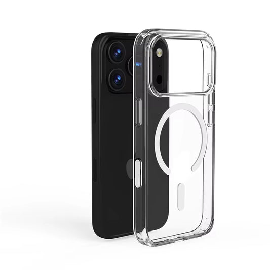Crystal Transparent for Magsafe Magnetic Case for Iphone 17 17Pro 17 Pro Max 17 Air Clear Shockproof for Wireless Charge Cover
