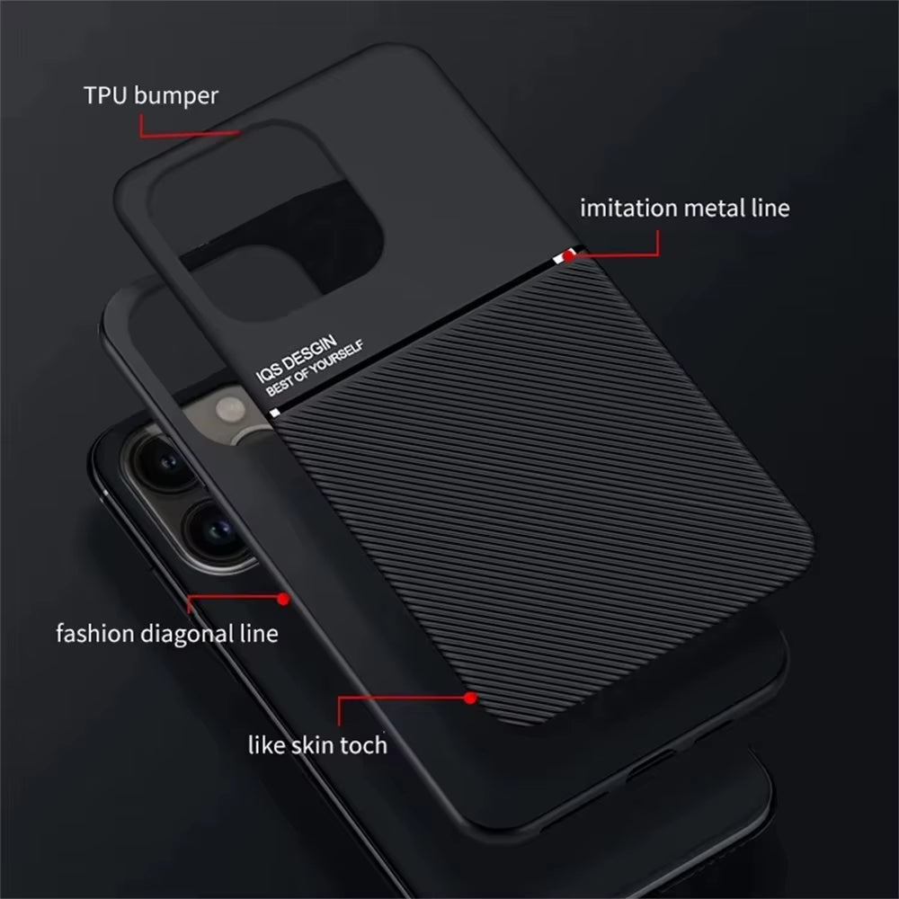 Leather Texture Magnet Case for Iphone 17 16 11 14 13 12 15 Pro Max Mini plus 17 Air Cover for Iphone 17 Pro Max Magnetic Cases