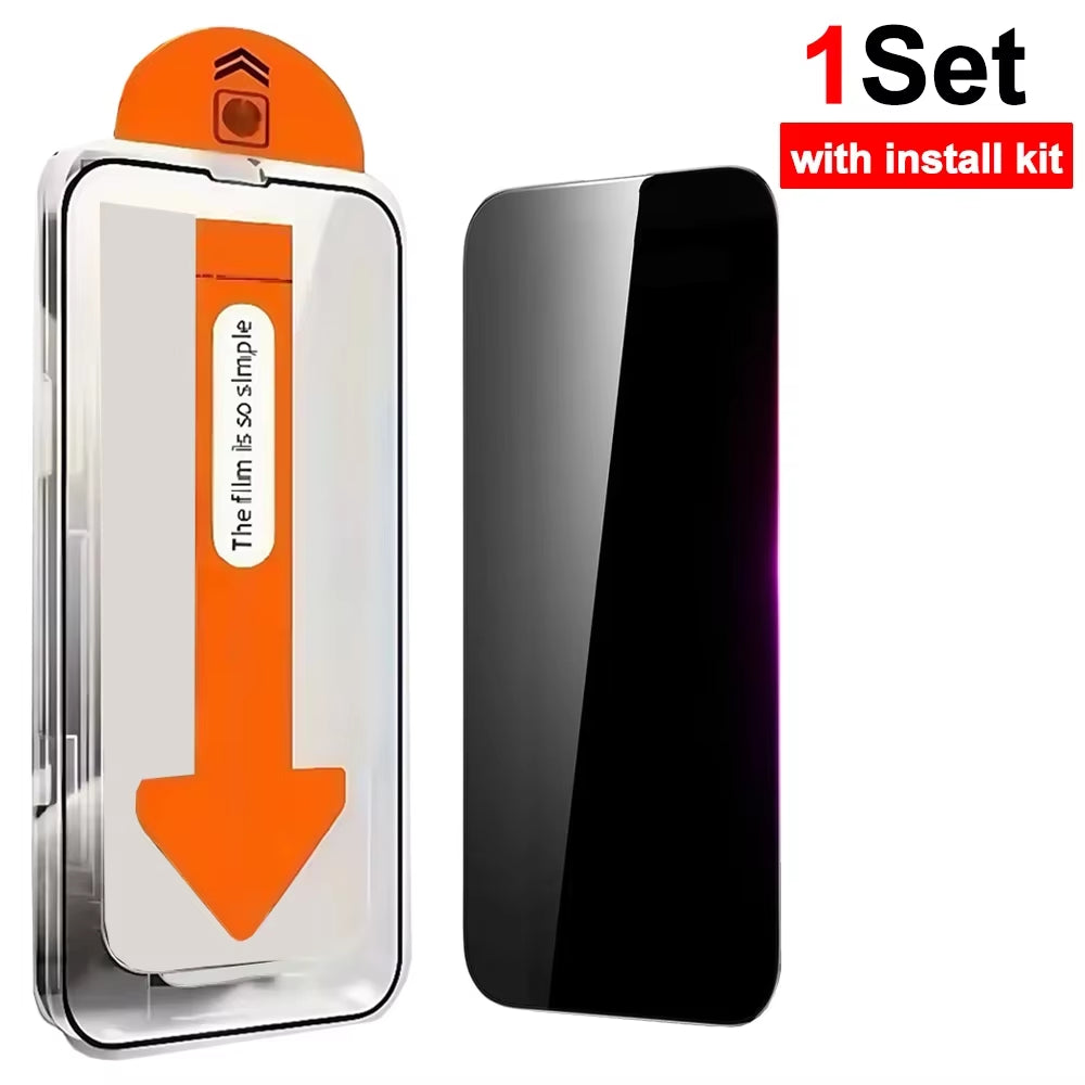 Anti Spy Tempered Glass for Iphone 17/17 Air/17 Pro/17Promax 9H Hardness Case Friendly Screen Protector with Easy to Install Kit