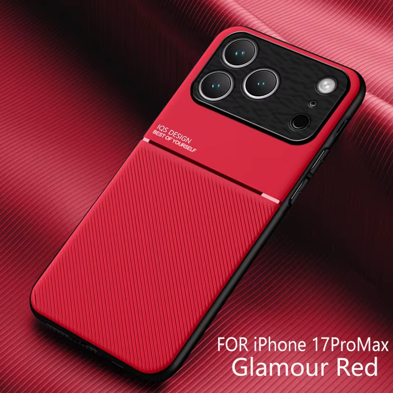 Leather Texture Magnet Case for Iphone 17 16 11 14 13 12 15 Pro Max Mini plus 17 Air Cover for Iphone 17 Pro Max Magnetic Cases